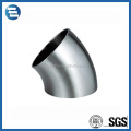 DIN 3A SMS ISO Sanitary Stainless Steel 45 90 180 Degree Butt Weld Elbow